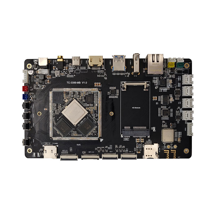 TC-RK3399 Development Kit Carrier Board För stämpelhål